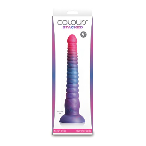 Dildo Colores Apilados 9" - Rosa/Azul