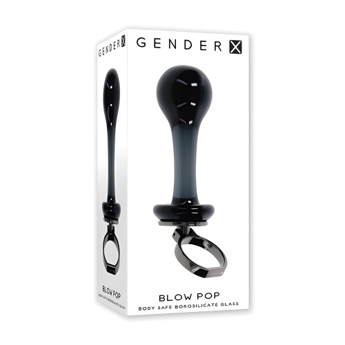 Plug Anal de Vidrio Gender X Blow Pop - Negro