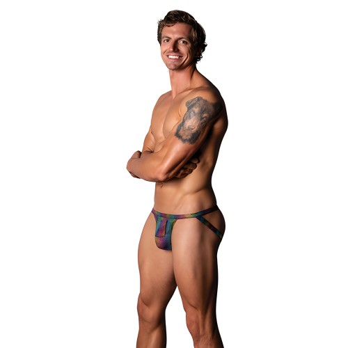 Pack & Play Jock w/Front Condom Pocket - Rainbow S/M