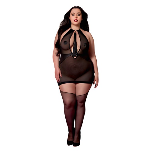 Buy Stretch Mesh Chemise - Black