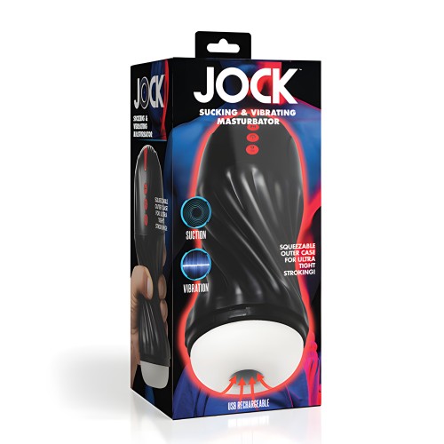 Masturbador Jock Sucking & Vibrating - Negro | Placer Supremo