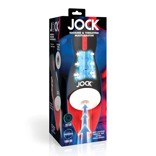 Curve Toys Jock Masturbador Succionador y Vibrante - Negro/Rojo