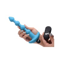 Bang! 28X Vibrating Silicone Anal Beads - Blue