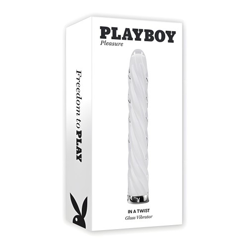 Playboy Pleasure In the Twist Glass Vibrator White