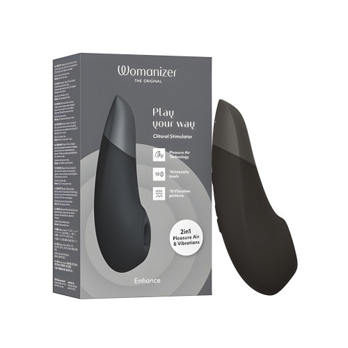 Womanizer Enhance 2 in 1 Pleasure Air & Vibrations - Black
