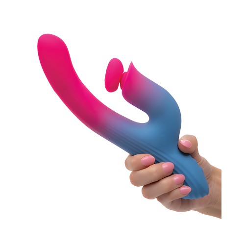 Elation Thrusting Dual Stimulator - Blue/Pink