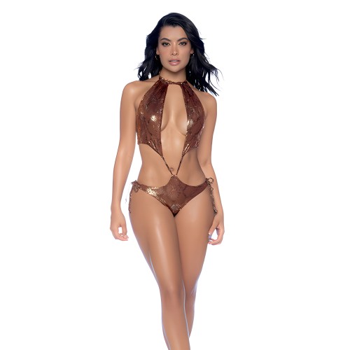 Sling Metálico Golden Hour con Detalles de Lazo Lateral - Oro/Cobre L/XL