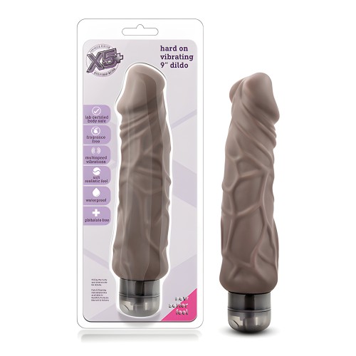 Blush X5 Plus Hard On 9" Vibrating Dildo - Brown