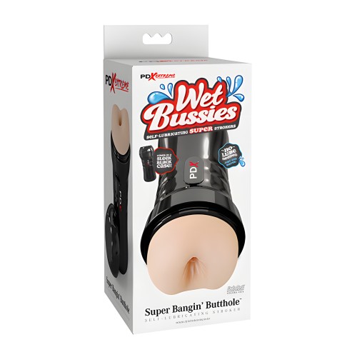 PDX Extreme Wet Bussies Super Bangin' Butthole Stroker - Claro