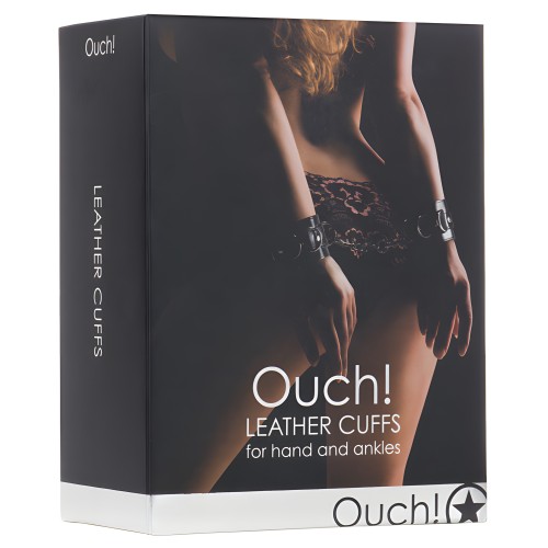 Esposas de Cuero Ouch - Negros