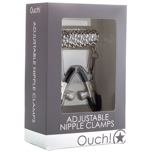 Shots Ouch Adjustable Nipple Clamps - Metal