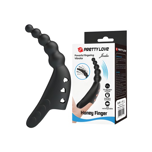 Pretty Love Jordin Vibrador de Dedo - Negro