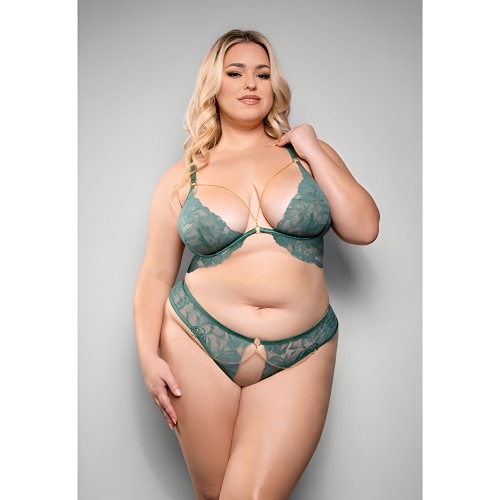 Temptress Aerin Lace Bra Set - Green 1X/2X