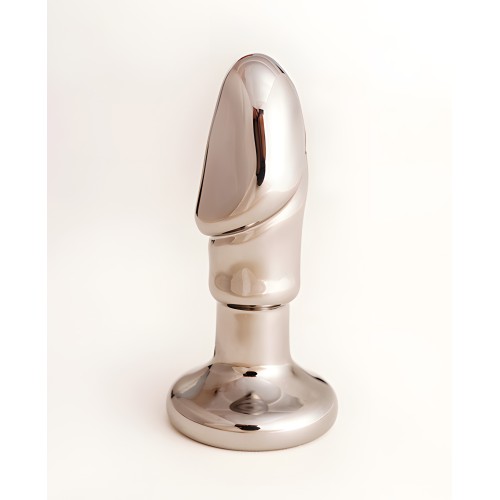 Cristal Black Opal Anal Glass Dildo - Gun Metal