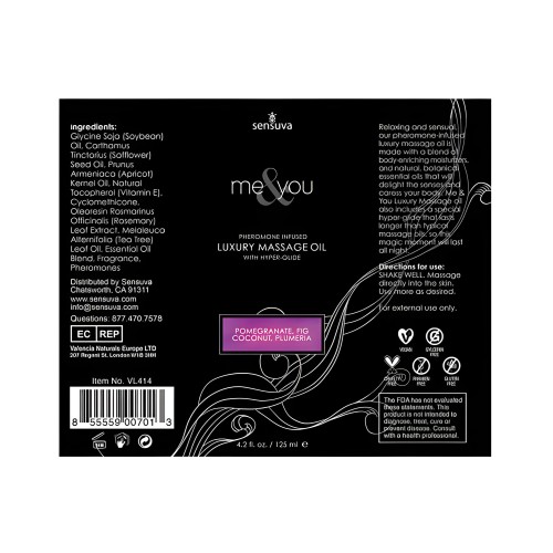 Aceite de Masaje Sensuva Me & You