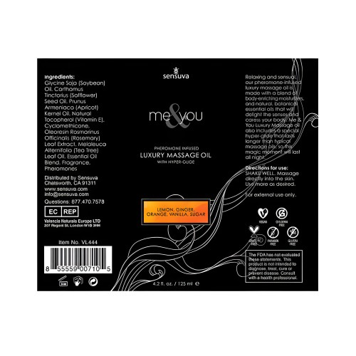Aceite de Masaje Sensuva Me & You