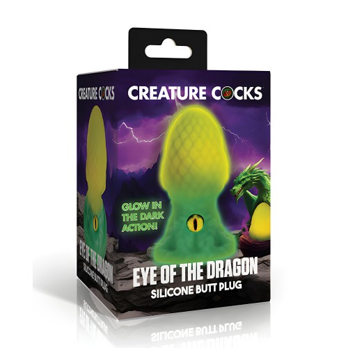 Creature Cocks - Eye of the Dragon Butt Plug - Green