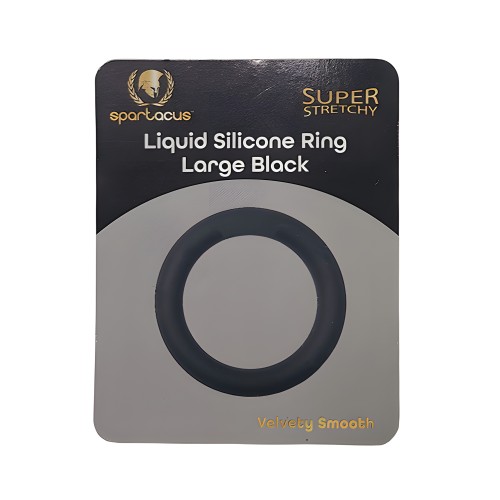 Spartacus Liquid Silicone Cock Ring - Large Black