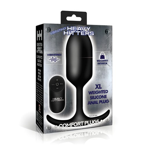 Heavy Hitters - Vibrating Weighted Silicone Anal Plug - Extra Large