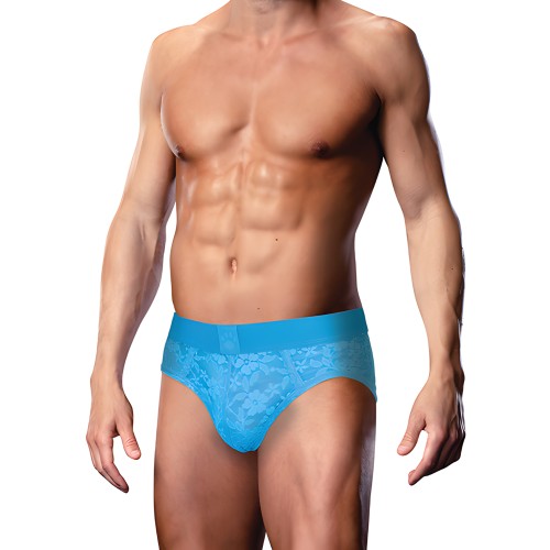 Prowler Lace Open Back Brief - Blue LG