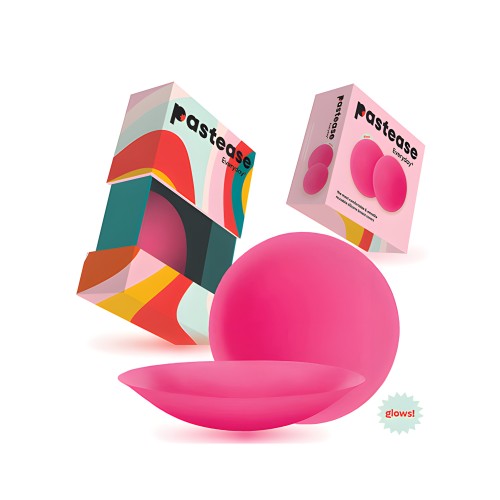Pastease HALOS Silicone Nipple Covers w/Travel Box - Neon Pink A-C Cup 10 or More Uses