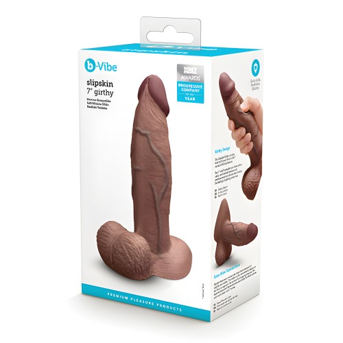 b-Vibe Slipskin 7" Girthy - Marrón