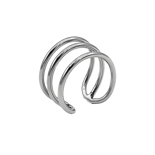 Anillo de Glande Triple de Acero Inoxidable Rouge 32 mm - Plata