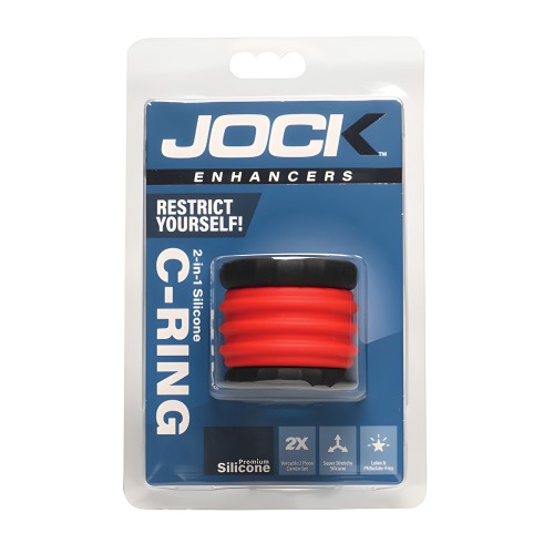 Anillo de Silicona Jock 2-en-1 - Rojo