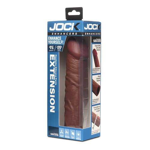 Curve Toys Jock Enhancers 1.5" Silicone Penis Extension Sleeve - Dark