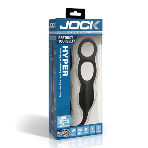 Hyper Thrusting and Vibrating Anal Plug w/C-Ring