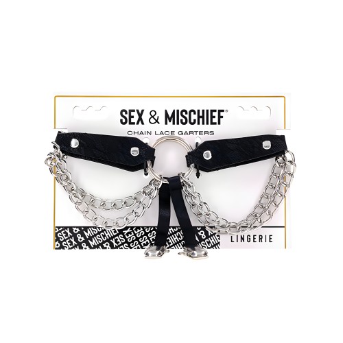 Sex & Mischief Chain Lace Garters