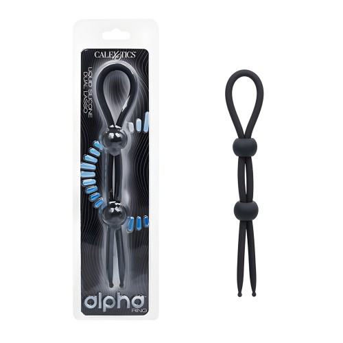 Doble Lazo de Silicona Líquida Alpha - Negro