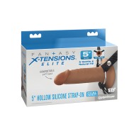 Fantasy X-Tensions Elite 5" Silicone Hallow Strap-On - Brown
