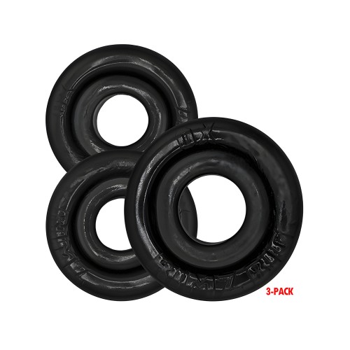 Oxballs Rimringz Pack de 3 Anillos para el Pene - Negro