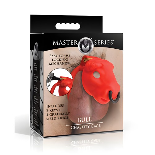 Cage de Castidad Bull - Rojo