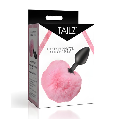 Tailz Fluffy Bunny Tail Silicone Plug - Pink
