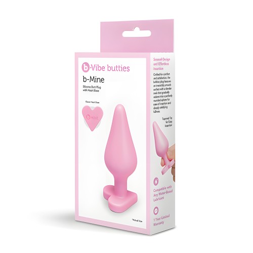 B-Mine Butties Silicone Butt Plug - Pink