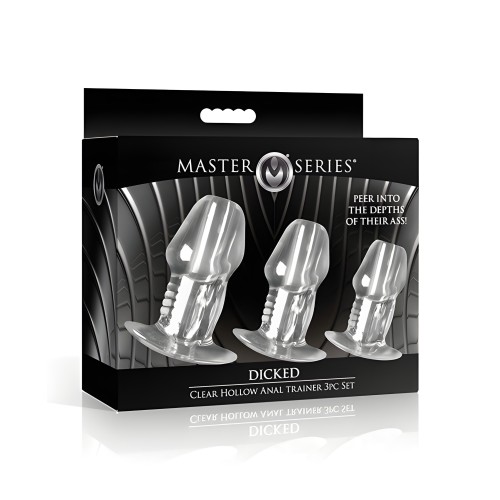 Master Series Dicked Clear Anal Plug Set