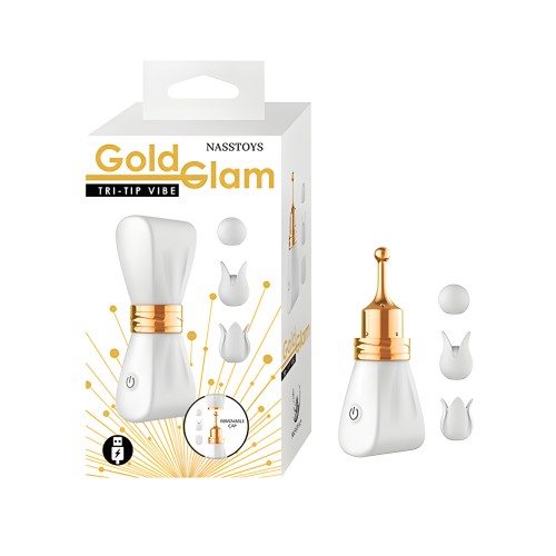Gold Glam Tri-Tip Vibe - Blanco