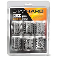 Blush Stay Hard Cock Sleeve Kit - Clear Box of 6