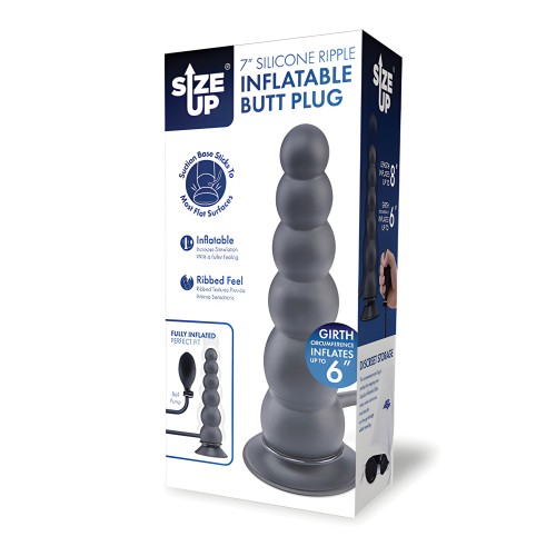 Size Up 7 Inch Silicone Ripple Butt Plug