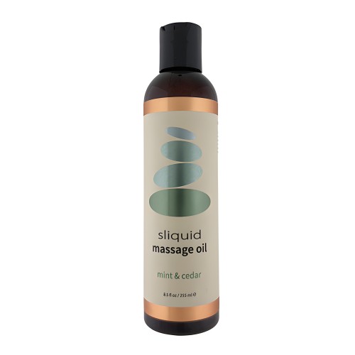 Sliquid Balance Aceite de Masaje - 8.5 oz Menta Cedar