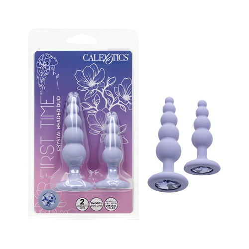 First Time Crystal Beaded Duo - Purple