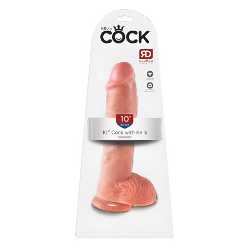 King Cock 10" Cock w/Balls - Flesh