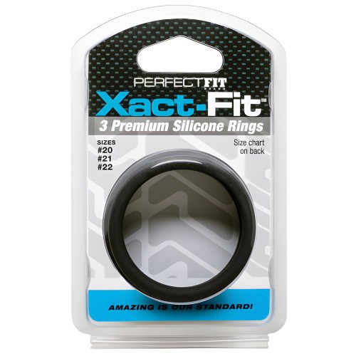 Kit de 3 Anillos Perfect Fit Xact Fit - Negro