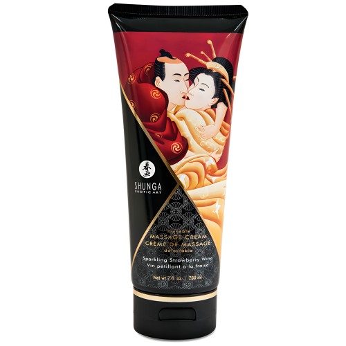 Crema de Masaje Besable Shunga - 7 oz Vino Espumoso de Fresa