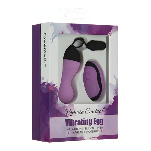 Powerbullet Remote Control Vibrating Egg - Purple