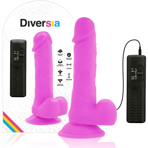 Dildo Flexible Con Vibracion Lila 20.5 cm