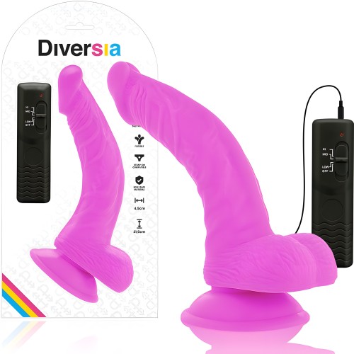 Dildo Flexible Con Vibracion Lila 21.5 Cm