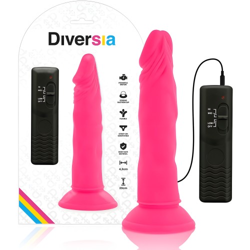 - Dildo Flexible Con Vibracion Rosa 23 Cm